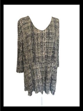 J. Jill Women's 3/4 Sleeve V-Neck Tunic Top XL